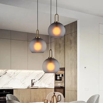 Moderný Prívesok Svetlá Jednoduché Sklo LED Prívesok, Stropné Svetlá Osvetlenia Obývacej Izby Nordic Závesné Lampy Domova Svietidlá