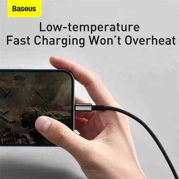 Baseus 3 v 1 USB Typu C Kábel pre iPhone 12 Pro Mini Max Rýchle Nabíjanie Kábel alebo Samsung S20 Xiao Micro USB, C Kábel