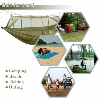 Prenosné Camping Hojdacia Sieť Mosquito Net Stan Nylon Manželskou Posteľou Visí Swing Stoličky
