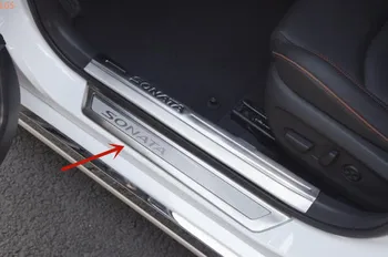 Pre Hyundai Sonata 2011-kvalitnej nehrdzavejúcej ocele, Prahová lišta Vitajte pedál Anti-scratch auto príslušenstvo