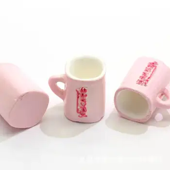 10Pcs Mini 3D Šálku Kávy Živice Cabochon Simulácia Falošné Potravín DIY Doplnkov pre Scrapbooking Príslušenstvo: 22*28*27mm