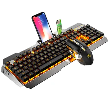 Xinmeng 670 bezdrôtové nabíjanie klávesnice a myši nastaviť hra svetla klávesnice a myši nastaviť