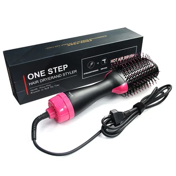 3 V 1 Hair Straightener sušič na Vlasy Volumizer Curler Ranu Chĺpky Hot Špirála Narovnať Železa Negatívne Vzduchu Pádlo Curler Straightener