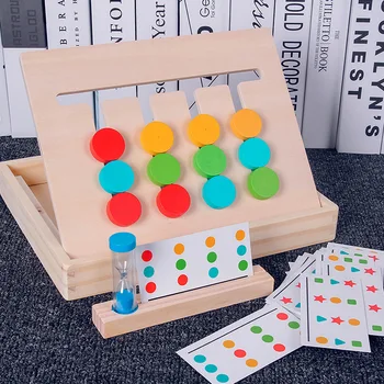 2020 Nové Montessori Vzdelávacích Vzdelávania Hračky, Farby A Plody Obojstranný Zodpovedajúce Logické Uvažovanie Školenia Deti Drevené Hračky
