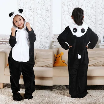 Chlapci Dievčatá Steh Jednorožec Flanelové Pyžamo Deti Sleepwear Kigurumi Pyžamo Panda 4 6 8 10 12 Rokov Flanelové Zvierat Deti Onesie