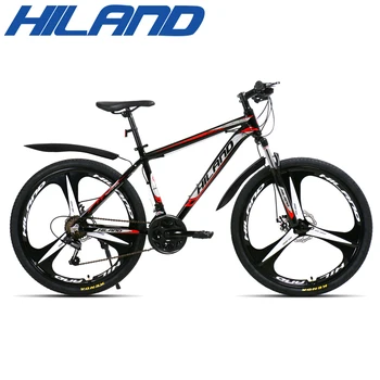 HILAND 26 Palcové Ocele Rám MTB 21 Rýchlostný bicykel Horský Bicykel, bicykel s SAIGUAN Shifter a Dvojité Kotúčové Brzdy
