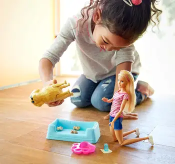 Pôvodné Barbie Reborn Bábiky Deti Psa Pet Nastaviť Znovuzrodené Dieťa Násadové Bábiky Boneca Dievčatá, Hračky, Hračky pre Deti, Deti Darček