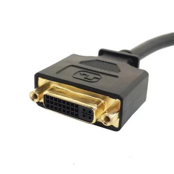 DVI Žena-HDMI Samec Adaptér Converter Kábel Pre PC, Notebook, HDTV 10 cm