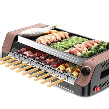 Kórejské Barbecue Stroj Bezdymového Elektrický Gril BBQ Kebab Gril Stroj Automatické Otáčanie Nie je Lepkavý Rotisserie Stroj 220V