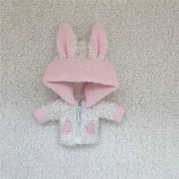 OB11 bábiky oblečenie bjd oblečenie roztomilý králik ucho plyšové kabát pre 1/12 BJD bábiky oblečenie, GSC, molly doll oblečenie, doplnky, hračky