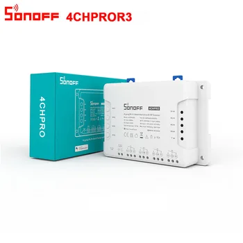SONOFF4CHPRO R3wireless smarthome controller4 groupsWifi prepínač smart switch APLIKÁCIU diaľkové ovládanie môže byť použitý s Alexa goole hom