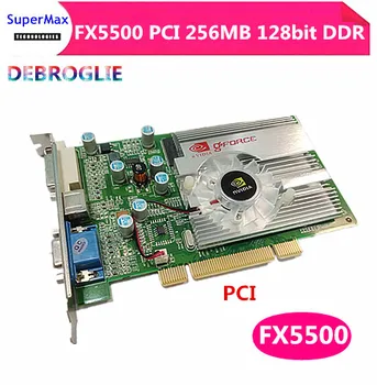Zbrusu nový nVIDIA GeForce FX5500 256M 128bit DDR VGA/DVI, PCI Video Karta