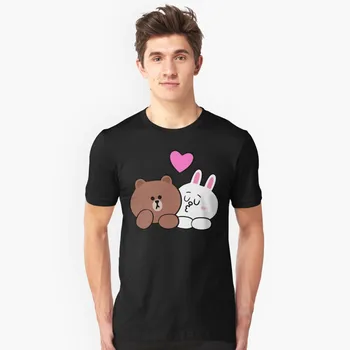 Medveď hnedý a Zajaca v láske Slim Fit T-Shirt