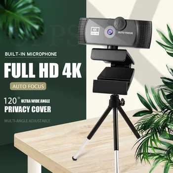 Kamera 1080P Full HD Webová Kamera 4K Konferencie PC Kamera, automatické Zaostrovanie Objektívu, 8MP Kamera, USB 2.0, Web Kameru S Mikrofónom sa Vzťahuje ochrana Osobných údajov