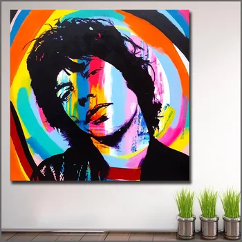 Wlong Tlač Olejomaľba Pop Art Mick Jagger Výšku Steny Umelecké Plátno Výtlačkov Obrázkov Domova Pre Obývacia Izba, Spálňa