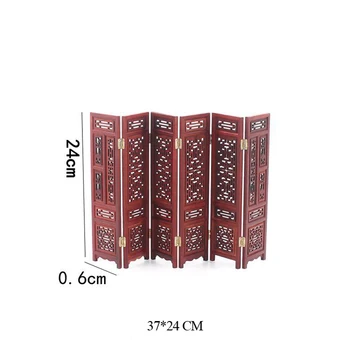 LUCKK Top Mahagón Miniatúrne Nábytok Model Dreva Remesiel Príručka Čínske Červené Interiéru, Domáce Dekorácie Izby Set Vintage Ornament