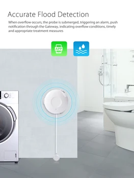 WiFi smart hladina vody Detektor Úniku Vody, Snímač Vody Alarm Senzor Jednoduchá Inštalácia zadarmo Tuyasmart Smart APP Život