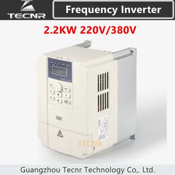 2.2 kw Frekvenčného meniča VFD Menič 220V 380V pre CNC Vreteno ovládanie rýchlosti