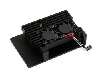 Hliníkové puzdro pre Raspberry Pi 4 Model B, Čierna Zbroji, Dual Chladenie, Ventilátory,prachu odolnosť, výborné teplo šíri