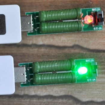 USB Odpor DC Elektronické Záťaže S Spínač Nastaviteľný Prúd 5V1A/2A Kapacita Batérie Napätie Vypúšťanie Tester USB tester
