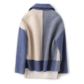 Mozuleva 2020 New Vysoká Kvalita, Dvojité Bočné Cashmere Zimné Vlnené Kabát pre Ženy Vintage Módy kórejský Štýl Krátky Vlnené Kabáty