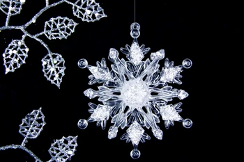 Vianočné ozdoby okno ozdoby St. dekoratívne tri - príbeh akryl snehové vločky tablety 10 . 3 1pcs diamantový prášok