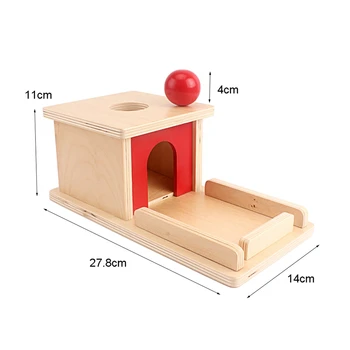 Montessori Objekt Trvácnosť Box s Zásobník Drevených Trvalé Box Praktický Život Vzdelávania, Vzdelávacie Hračky pre Batoľatá Unisex Dieťa