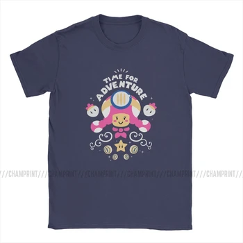Toadette T-Shirts Mužov Dobrodružstvo Čas Cartoon Vintage Bavlna Tee Tričko Crewneck Krátky Rukáv T Košele Plus Veľkosť Oblečenie