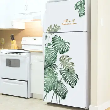Horúce DIY Wall Art Odtlačkový Dekorácie Zelená rastlina vzor Módne Stenu, Nálepky, Samolepky na Stenu Domova 3D Tapety