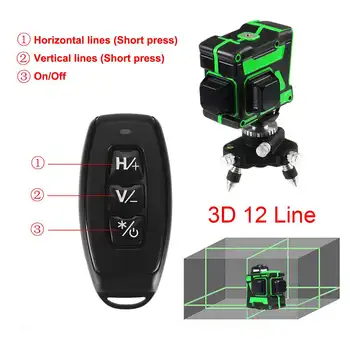 12 = 3D Laserové Úroveň Self-Vyrovnanie 360 Horizontálne A Vertikálne Silný Zelený Laserový Lúč, Laser Line Úrovni s Držiakom/Statív