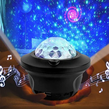 LED Galaxy Projektor Bluetooth USB Hlasové Ovládanie Hudobného Prehrávača Farebné Hviezdne Nebo v Noci Svetla Dekorácie Dieťa Spálňa Lampa Darček