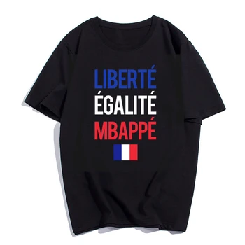 Liberte egalite mbappe francúzsko Nové Letné Tričko Bežné T-Shirt Pre Mužov PrintT Tričko O-Neck Tee Tričko Pánske