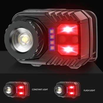 XM-L2 U3 Snímač Vysokej Kvality Zoomovateľnom Led Svetlomet Postavený v Batérie Hlavu na Čítanie predné svetlo Červené a Biele Emitting Farby Žiaroviek Svetla