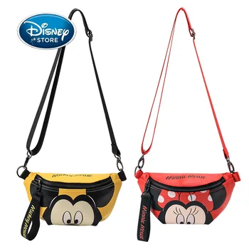 Disney Mickey Mouse Pás Tašky Pre Ženy Batoh Cartoon Minnie Daisy Taška Cez Rameno Malá Kabelka Dievča Messenger Taška Telefón