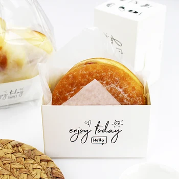 StoBag 100ks Toast Chlieb, Biele Papierové Krabice S pergamenu Vrecku Tortu Decoratding Raňajky Package Ručné Potravín