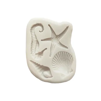 3D Sea Shell Silikónové Formy Narodeniny, Svadobné Party Cake Zdobenie Nástroje Fondant Formy na Pečenie Pečiva Nástroj Čokoláda Silikónové Formy