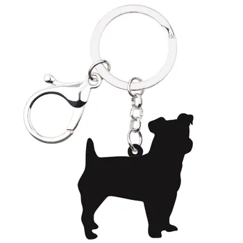 WEVENI Akryl Roztomilý Jack Russell Psa kľúčenky Keychain Krúžky Ženy, Dievča, Dámske Kabelky Auto Charms Zvierat Šperky Veľkoobchod Pet