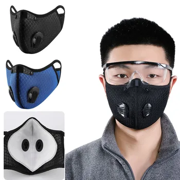 Aktívne uhlie PM2.5 Bavlna Prachotesný Úst Masku Na Tvár Ústa Masky Prachu Dôkaz Pleťové Masky Úst Kryty Proti Prachu