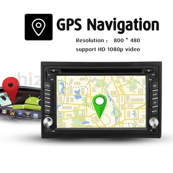 2 Din 6.2 Auto DVD Prehrávač Multimediálne Rádio Stereo MP5 GPS SAT NAV bluetooth, Dotykový Displej, wifi, parkovacia Kamera