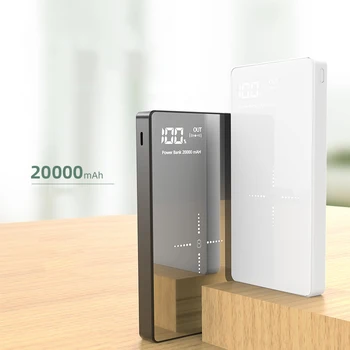 Prenosné Qi Bezdrôtovú Nabíjačku 20000mAh Power Bank USB Typu C Externú Batériu Powerbank pre iPhone 11 Samsung S8 Mobile Poverbank