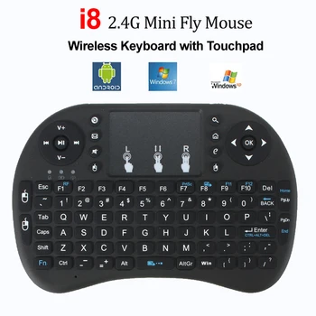 Ruský Air Mouse Mini Bezdrôtová Klávesnica hebrejské Dotykovej Klávesnice Diaľkového Ovládania pre Android TV BOX PC, PS3 Gamepad