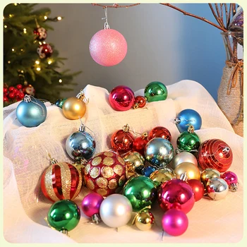 6cm30pcs hot Vianočné gule vianočné dekorácie pre domov rose gold farebné nastaviť Vianočný stromček Prívesok adornos de navidad