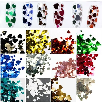 12 Farieb 6Style Rainbow srdcia tvar holografické lesk mix 