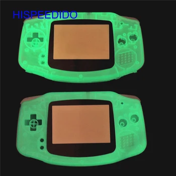 HISPEEDIDO Modrá Pre Gameboy Advance Svietiť v Tme Noctilucent Plastové púzdro Bývanie Obrazovky Pre GBA Svetelný puzdro