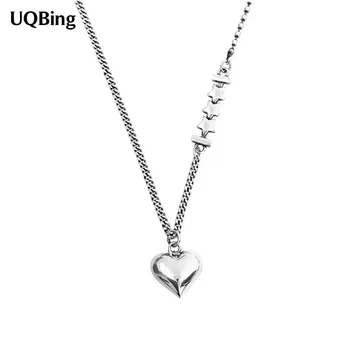 Lesklý Srdce Tvar Náhrdelník Prívesok Pre Ženy Móda 925 Sterling Silver Šperky