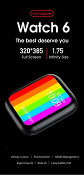 IWO Sledovať 6 nové W26+ Smart Hodinky dlhopisov Dotyk pre mužov Fitness Tracker Bluetooth Hovoru pre IOS xiao huawei sledovať fit PK W36 HW12
