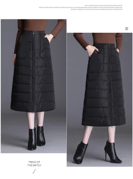 Black Dole bavlna plus veľkosť vintage 2021 vysoký pás oblečenie na jeseň zima príležitostné voľné dlhé sukne dámske sukne ženy streetwear
