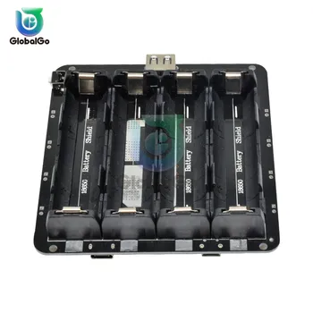 Dve Napätia 4X18650 Lítiová Batéria Štít V9 Mobile Power Expansion Board Modul 5V/3A, 3V/1A Micro/Typ C, USB ESP32 ESP826