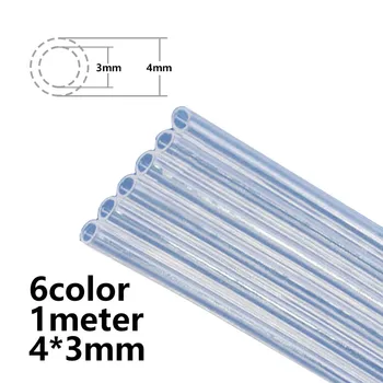 4 farby 6 farieb Eco - solventný atrament tube 1 meter l1300 slovent tlačiareň DX4 DX5 tlačovej hlavy 3*2 mm 4*3 mm hadice