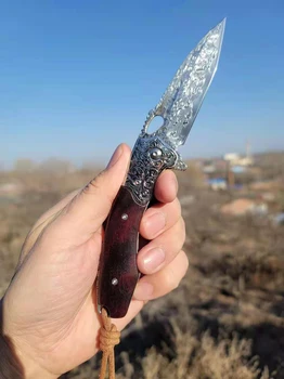VG10 Damasku ocele nôž ručné outdoor anti-výška tvrdosť skladací nôž prenosné poľovnícke táborenie taktický nôž nástroj výchovy k DEMOKRATICKÉMU občianstvu